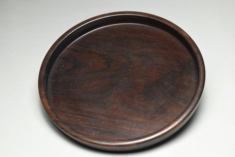 蔵A4710b】古作 唐木 くり抜き盆 煎茶盆 36.5cm - メルカリ