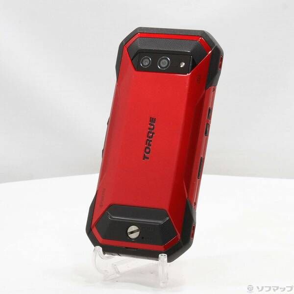 中古品〕 TORQUE 5G 128GB レッド KYG01 auロック解除SIMフリー【251