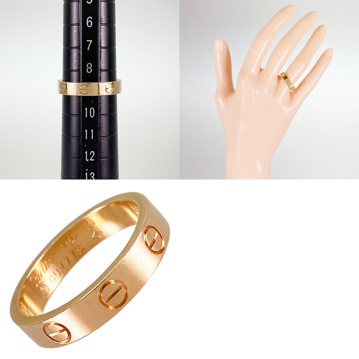 カルティエ Cartier ミニラブ K18PG 9号(49) リング sss【中古