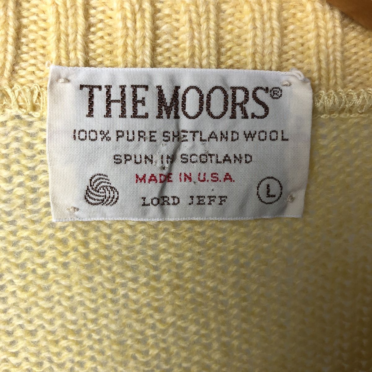古着 70~80年代 THE MOORS ウールニットセーター USA製 メンズL相当 