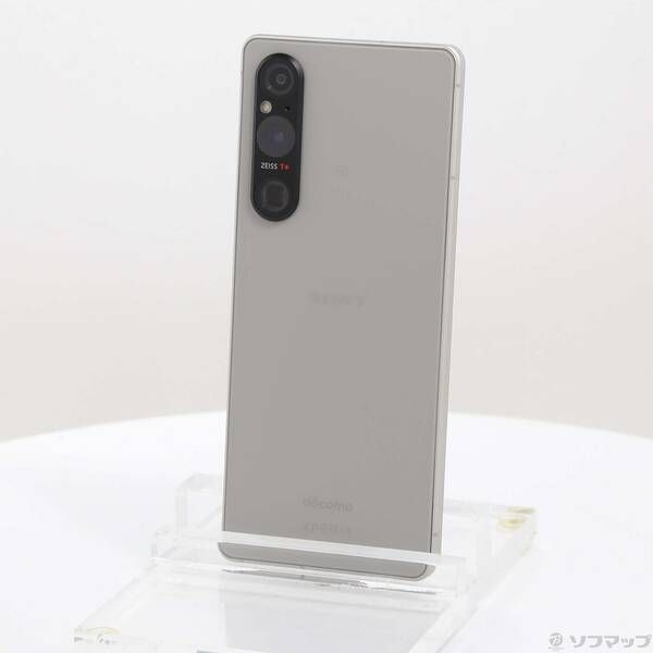 中古品〕 Xperia 1 V 256GB プラチナシルバー SO-51D docomo SIMフリー