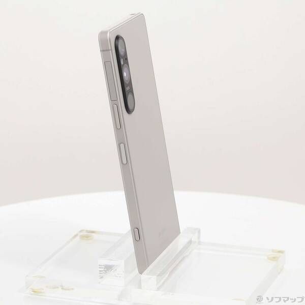 中古品〕 Xperia 1 V 256GB プラチナシルバー SO-51D docomo SIMフリー