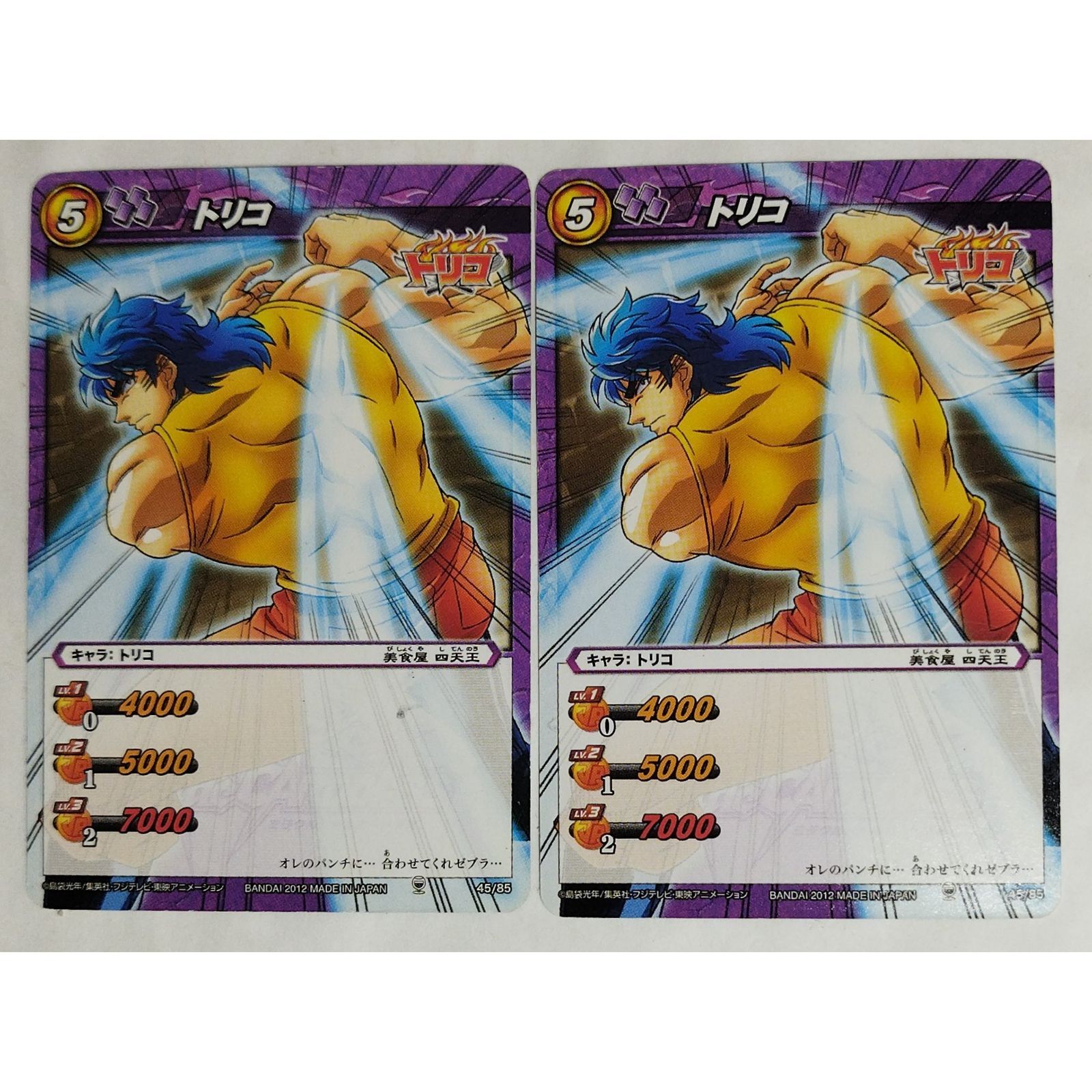 トリコ トリコ 45/85 トリコ ミラクルバトルカードダス 2枚 ( #13591 ) - メルカリ