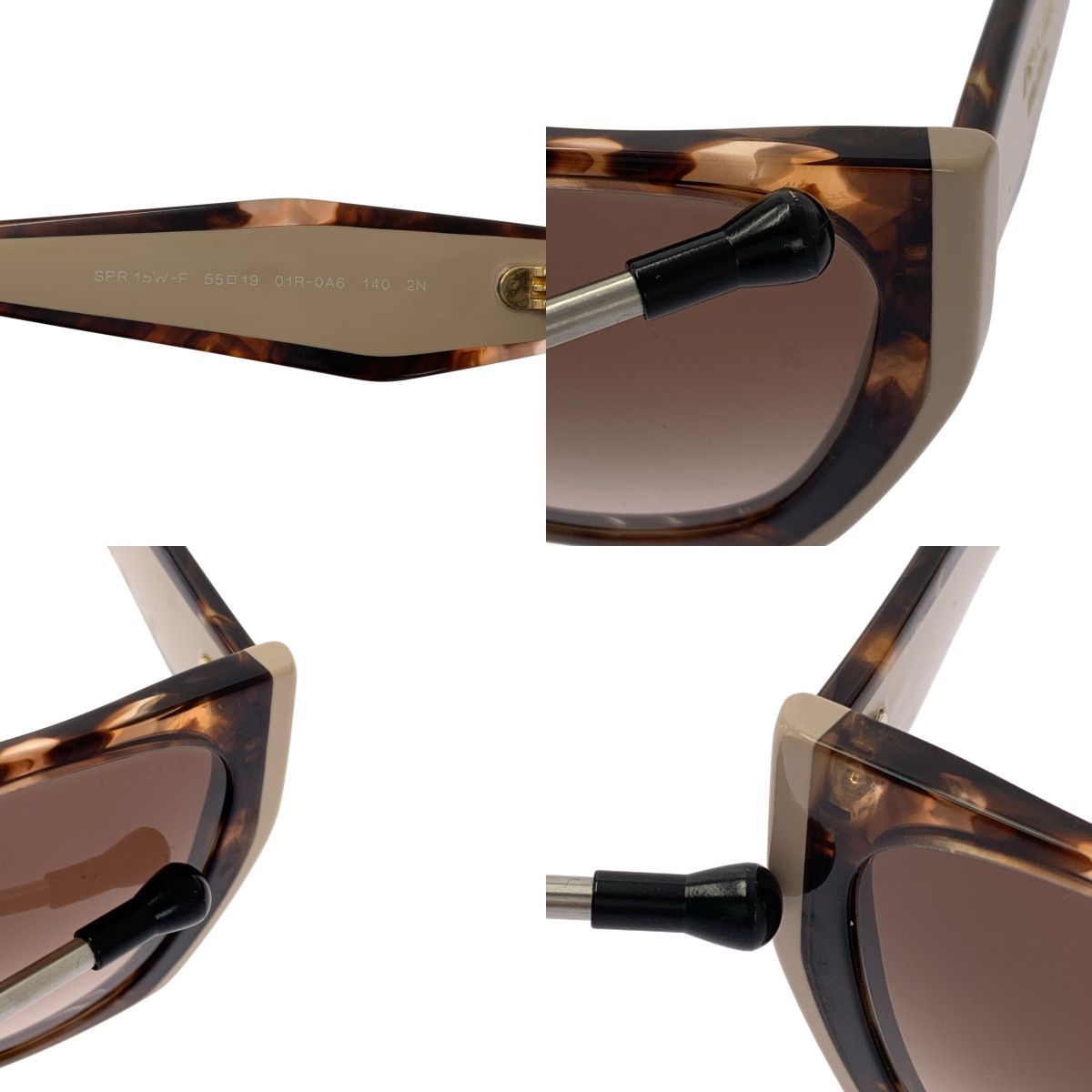 PRADA / プラダ | バイカラー べっ甲 フォックス アイウェア