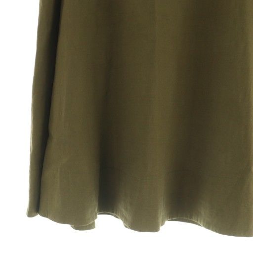 マルニ MARNI フレアスカート ロング リネン混 ストレッチ 38 カーキ