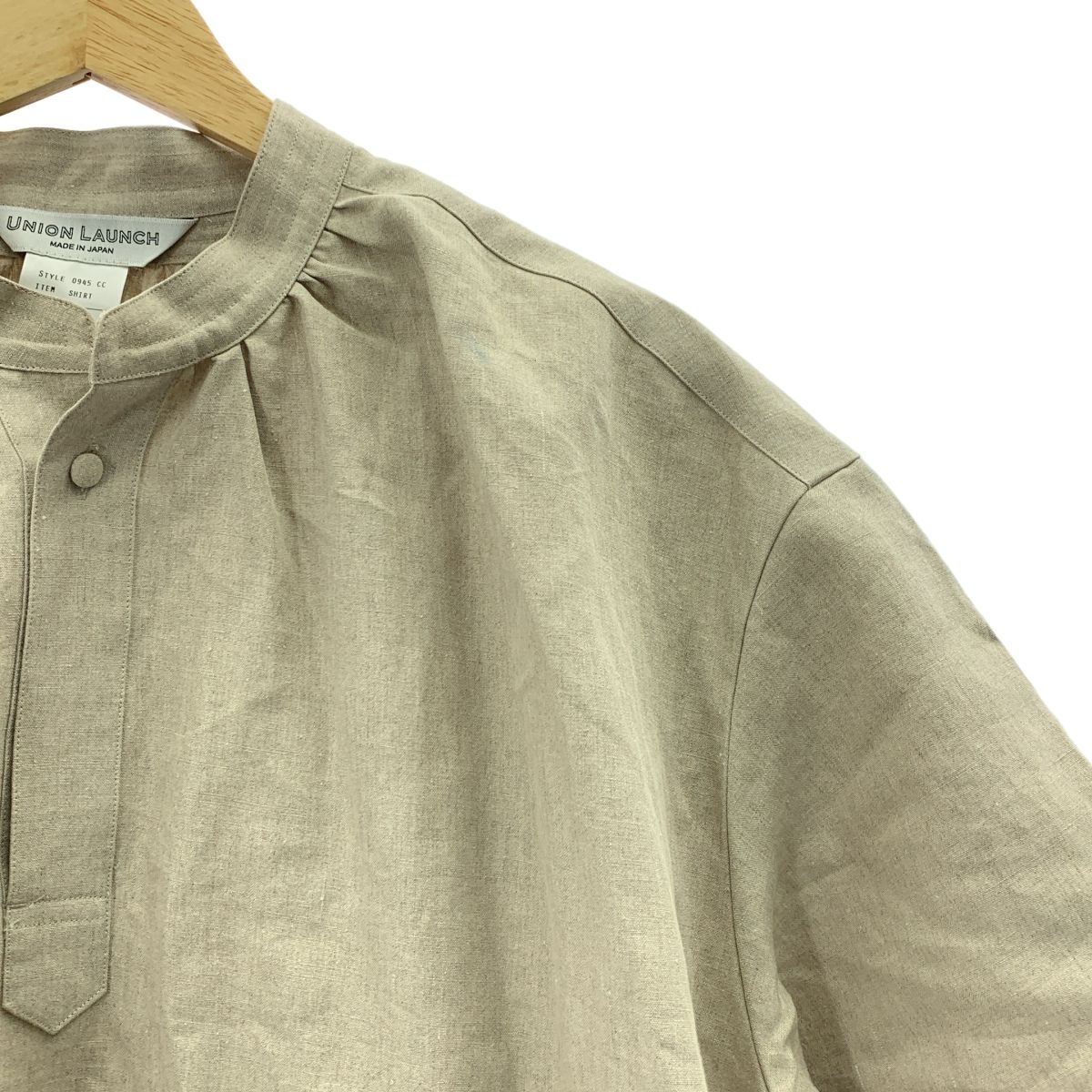 美品】 UNION LAUNCH / ユニオンランチ | フレンチリネン バンドカラー