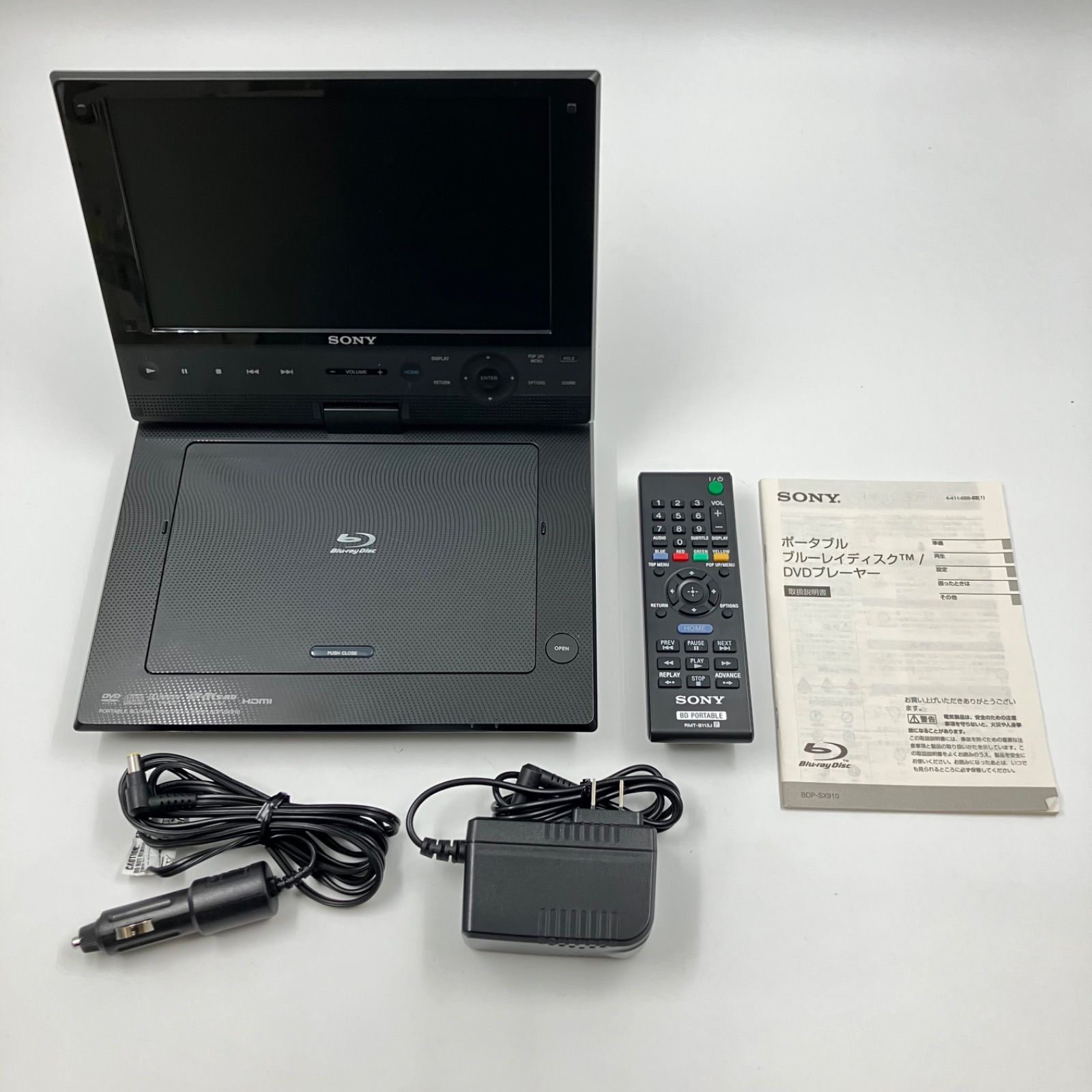 1120A SONY ソニー ポータブル BD/DVDプレイヤー BDP-SX910 ネイビー
