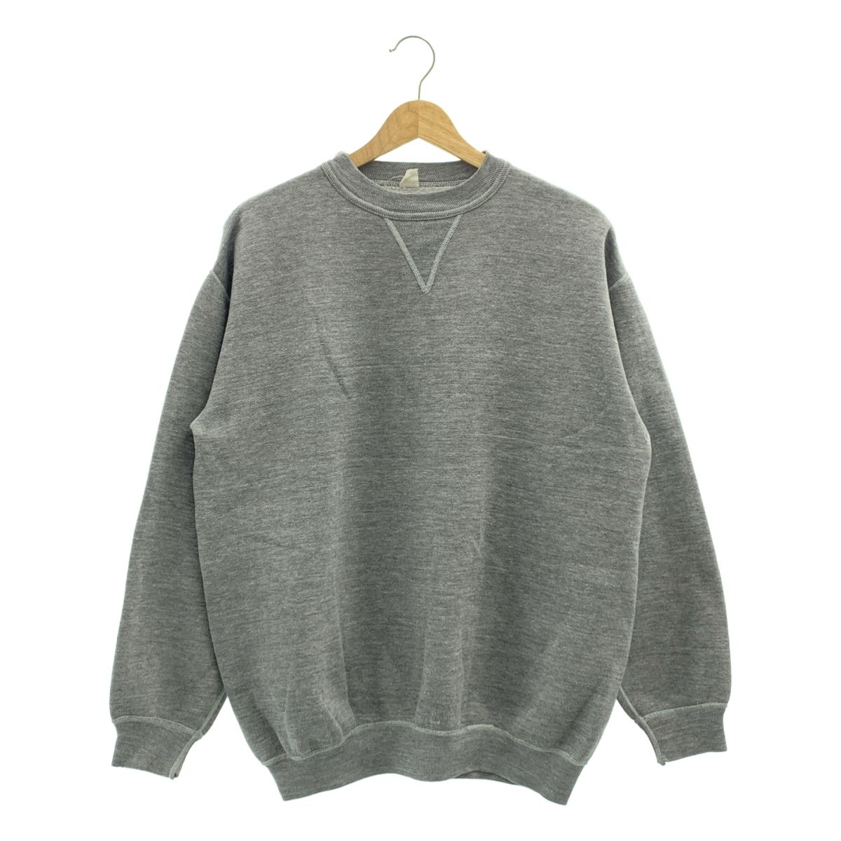 40's USA製 RUSSELL 前Vスウェット L グレー ヴィンテージ Russell Athletic - 40s50s ラッセル ヴィンテージスウェット USA製