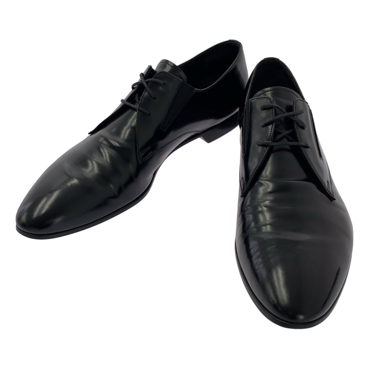 【箱付き】PRADA☆プラダ☆ネイビー エナメルドレスシューズ☆37.5 美品☆希少サイズ☆プラダ エナメル ドレスシューズ ベルベット 21.5CM