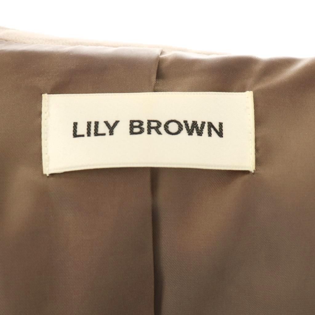 リリーブラウン Lily Brown ダブルライダースジャケット ラムレザー 0