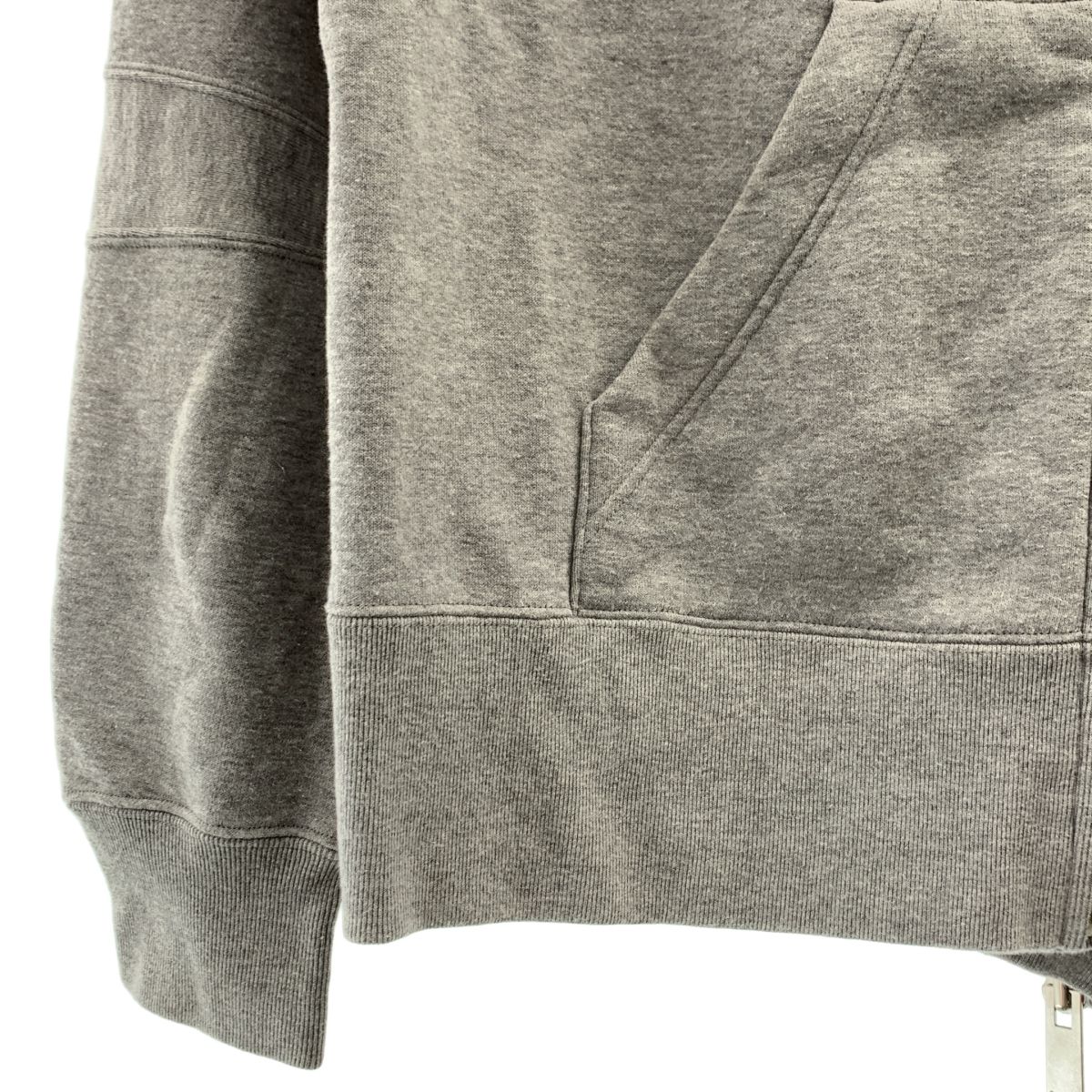 sacai - 2020SS コレクション サカイ sacai 20-05041 Sweat Jersey Hoodie ダブルジップパーカー 1/グレー スウェット 羽織り【2400014363067】 sacai / サカイ | 2020SS | Sweat Jersey Hoodie / ダブル ロゴジップ