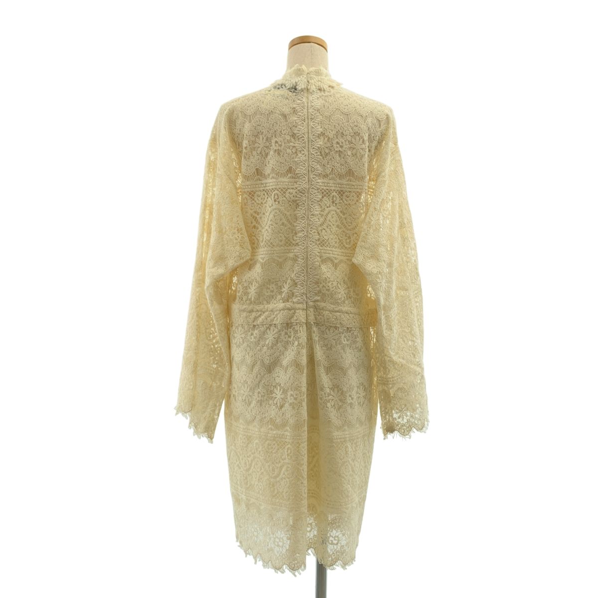 GUCCI グッチ レース ワンピース 中古・古着通販】GUCCI (グッチ) フラワーレースワンピース 長袖