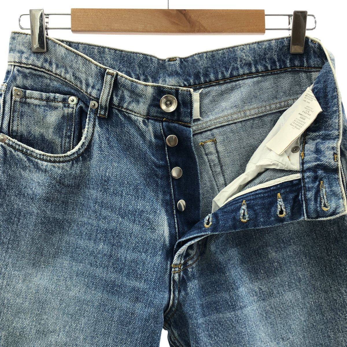 メゾンマルジェラ　Margiela 21SS デニム　パンツ　38ダメージ加工 Maison Margiela 美品 21SS 1 メゾンマルジェラ トリム リサイクル