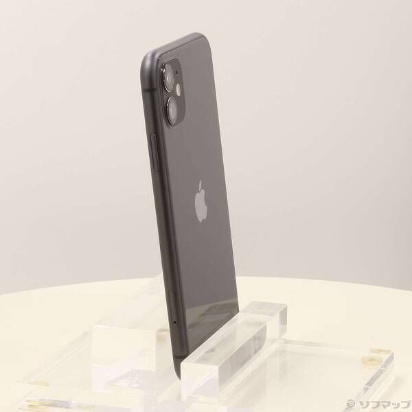 【中古品】iPhone11 64GB ブラック ムスビー｜iPhone11 64GB ブラックSIMフリーバテッリ83％即日発送