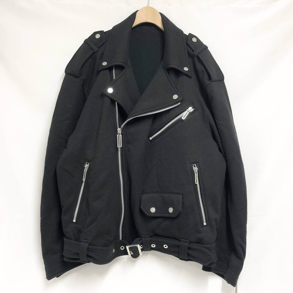 ○★新品未使用　CVTVLIST　カット＆ソー ライダースジャケット　1　黒 新品 未使用 CVTVLIST（カタリスト） カット＆ソー ライダース