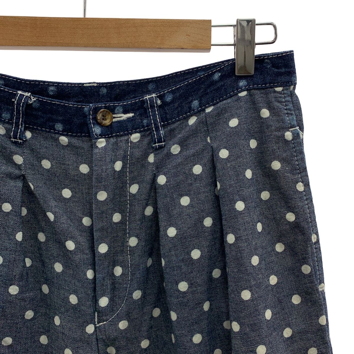 トリココムデギャルソン ジャガード織り タックパンツ テーパード