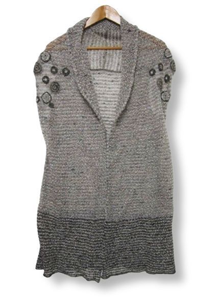 未使用】【日本製】センソユニコ io comme io イオコムイオ 麻混ロング