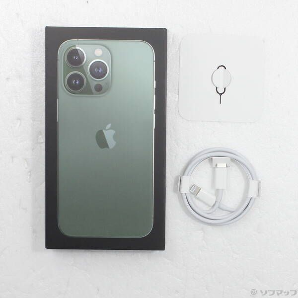 中古品〕 iPhone13 Pro 128GB アルパイングリーン MNDX3J／A SIMフリー