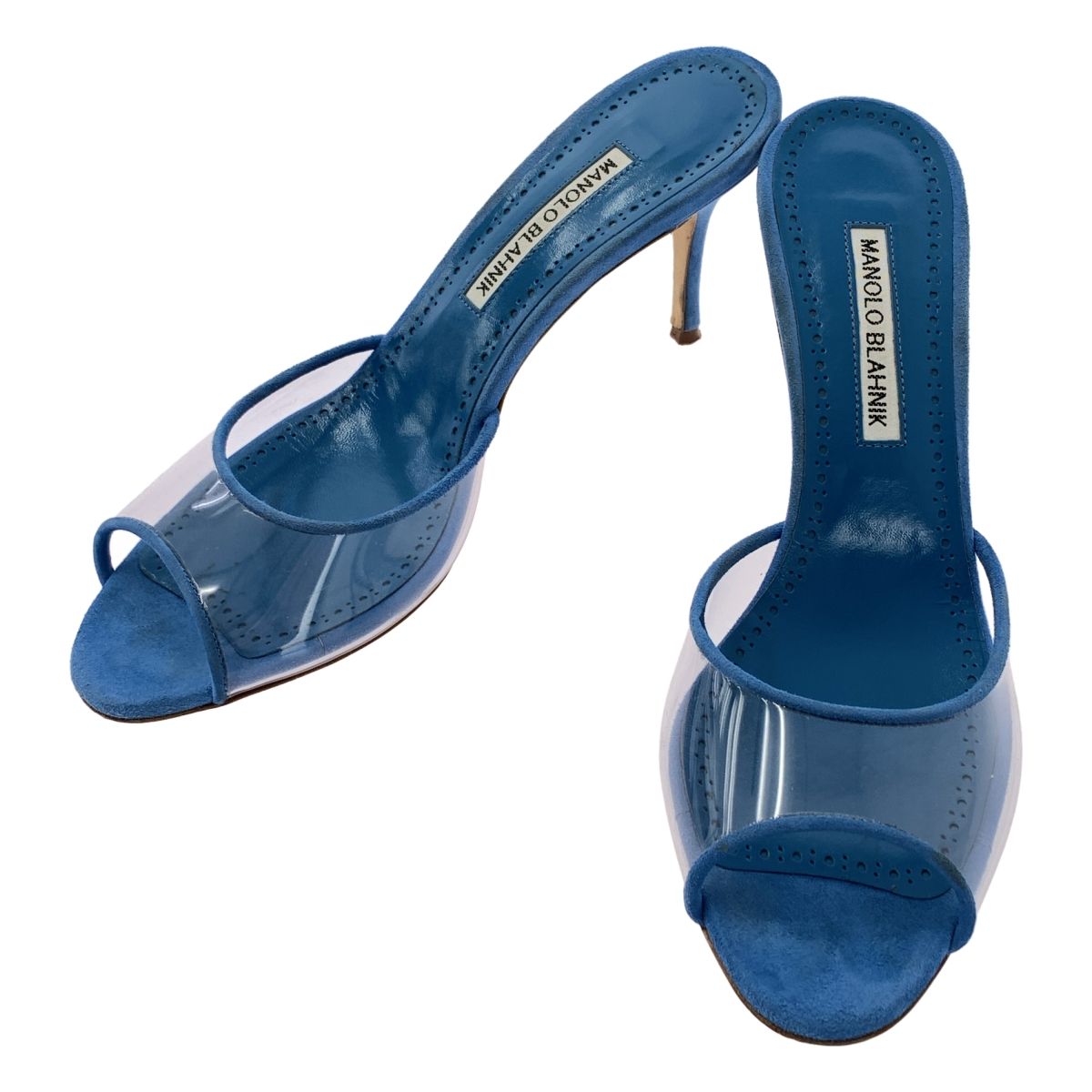 マノロブラニク　7cmヒール 新品未使用　38 MANOLO BLAHNIK / マノロブラニク | JADIHA クリア オープントゥ