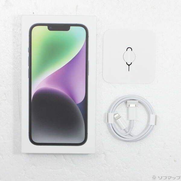 中古品〕 iPhone14 128GB ミッドナイト MPUD3J／A SIMフリー【258
