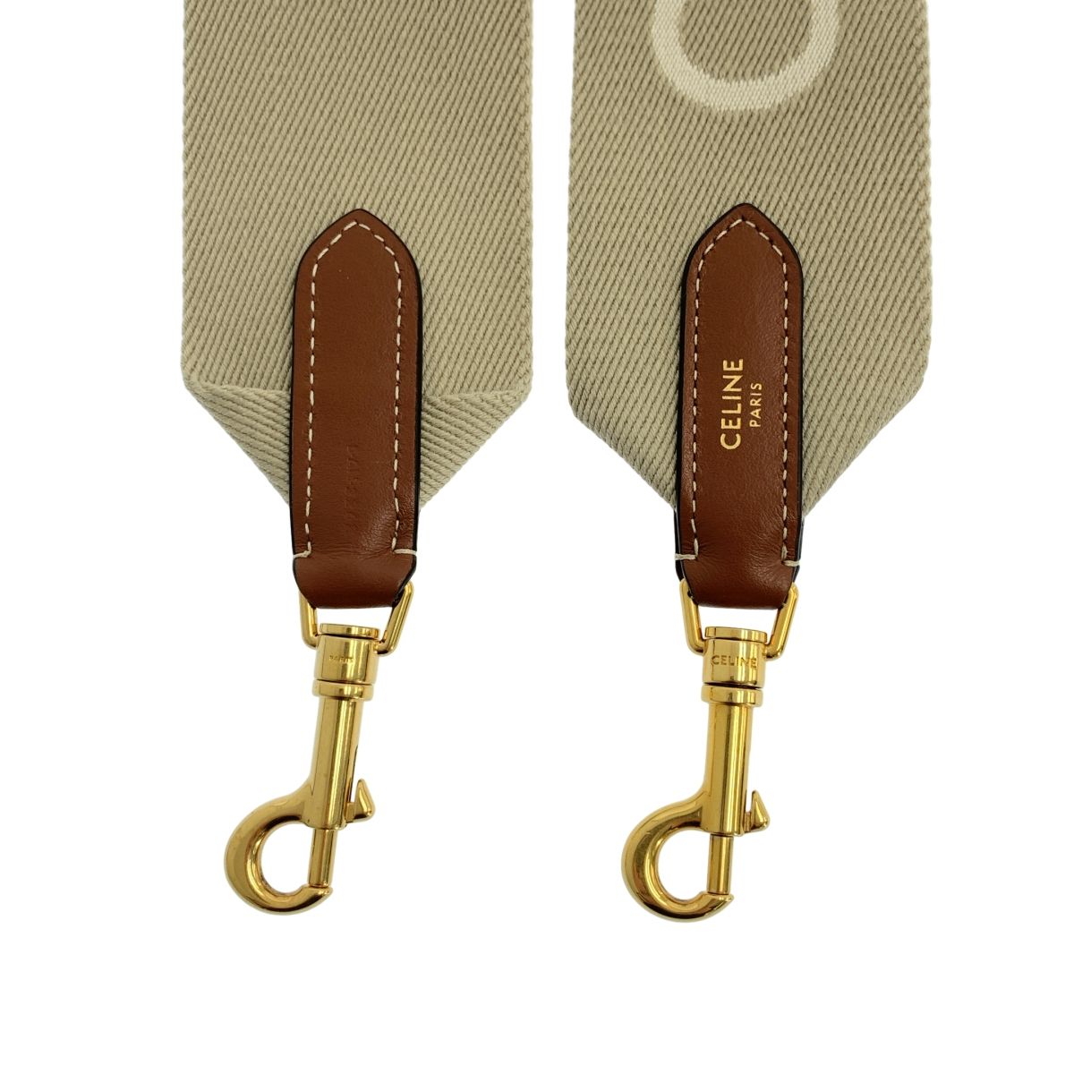 美品】 CELINE / セリーヌ | レザー 切替 ジャカード ロゴショルダー