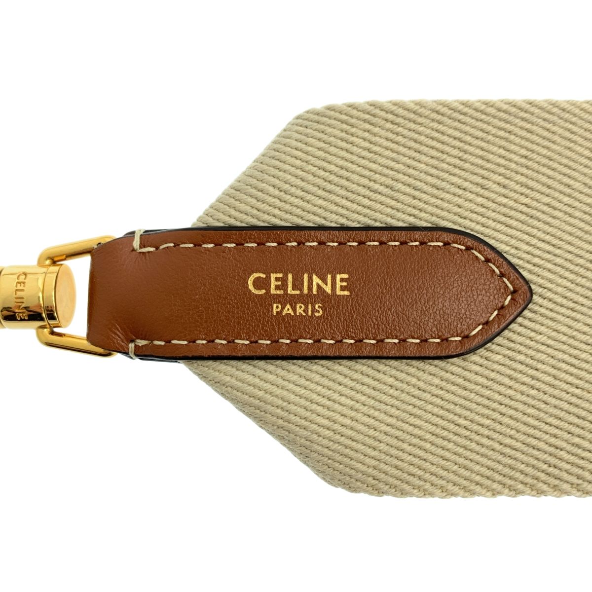 美品】 CELINE / セリーヌ | レザー 切替 ジャカード ロゴショルダー