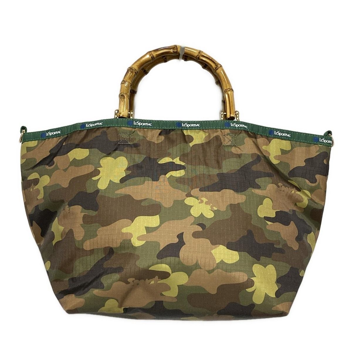 LESPORTSAC(レスポートサック) トートバッグ - カーキ×ベージュ×マルチ 