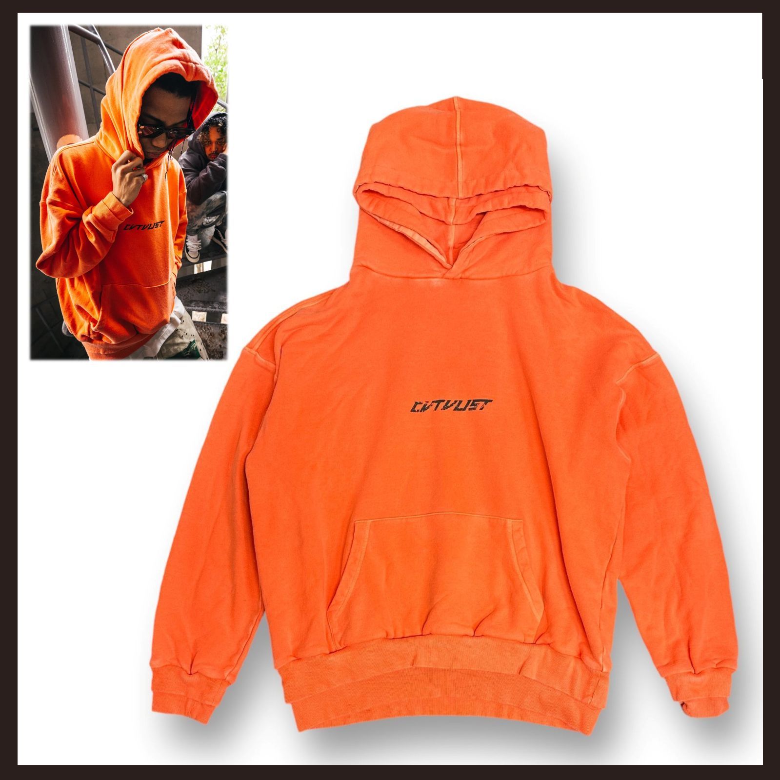 新品 未使用 CVTVLIST（カタリスト） ダブルフードパーカー 2 オレンジ