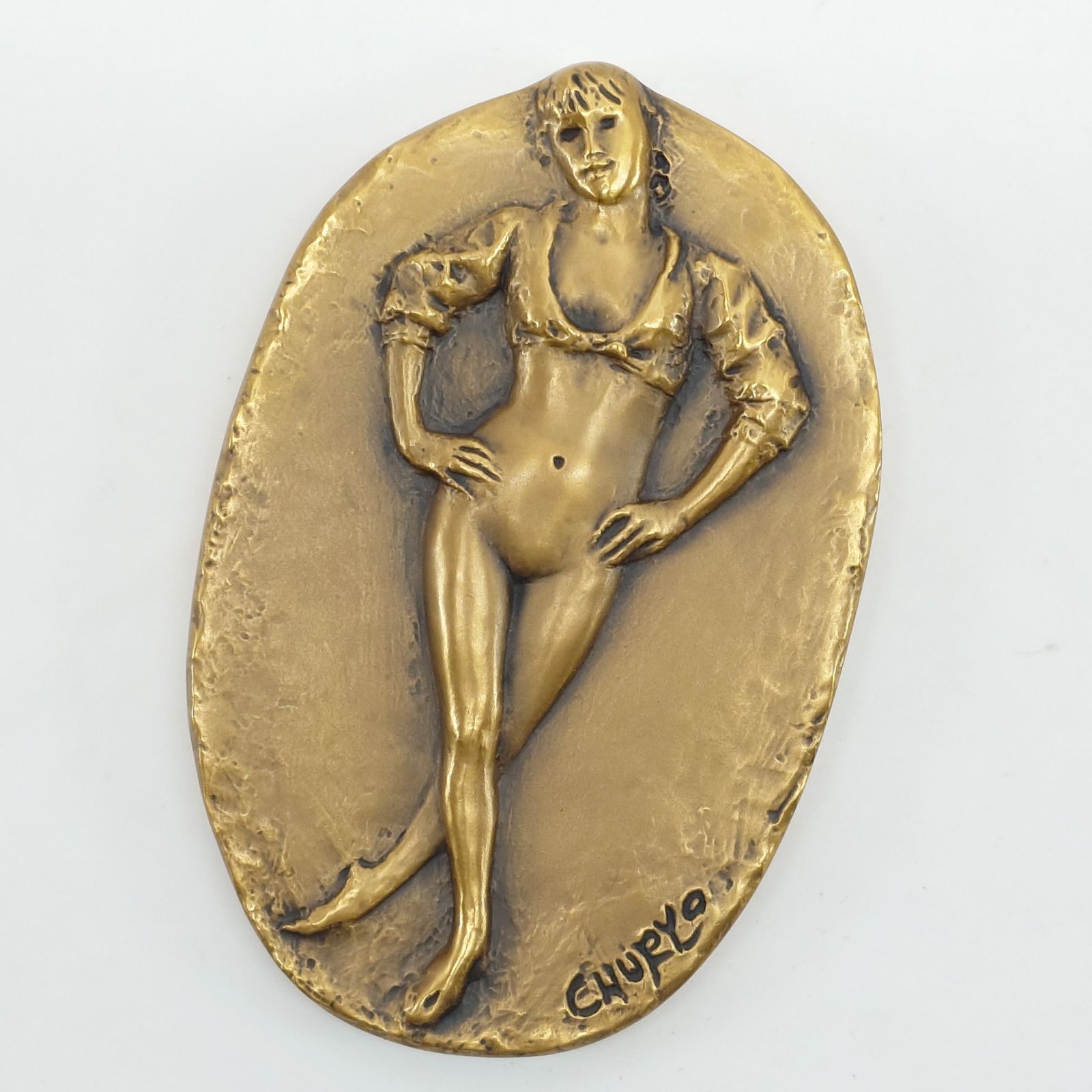 わかば 佐藤忠良 作 ブロンズ レリーフ メダル ケース付 東北電力 創立