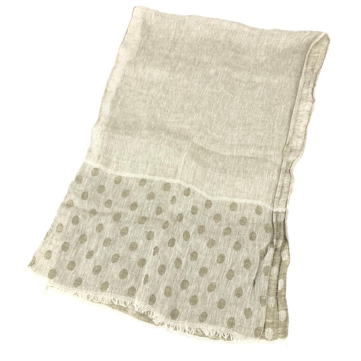 AGNONA アニオナ ストール リネン100％/イタリヤ製 麻 カーキ