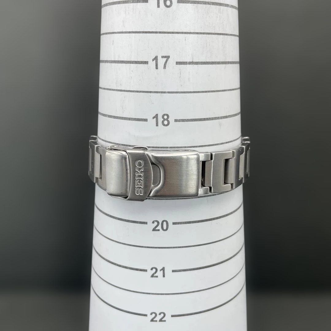 動作OK】SEIKO SUS 1/100クロノグラフ 7T52-6B00 青ブルー文字盤 QZ