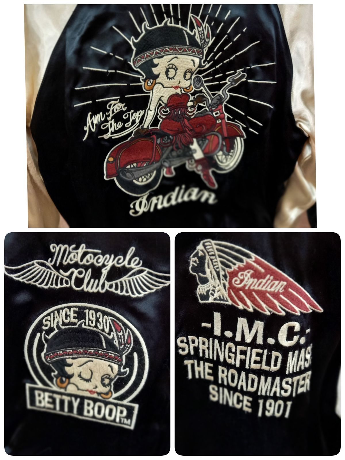 69. INDIAN MOTOCYCLE × Betty Boop リバーシブルスカジャン 【店舗