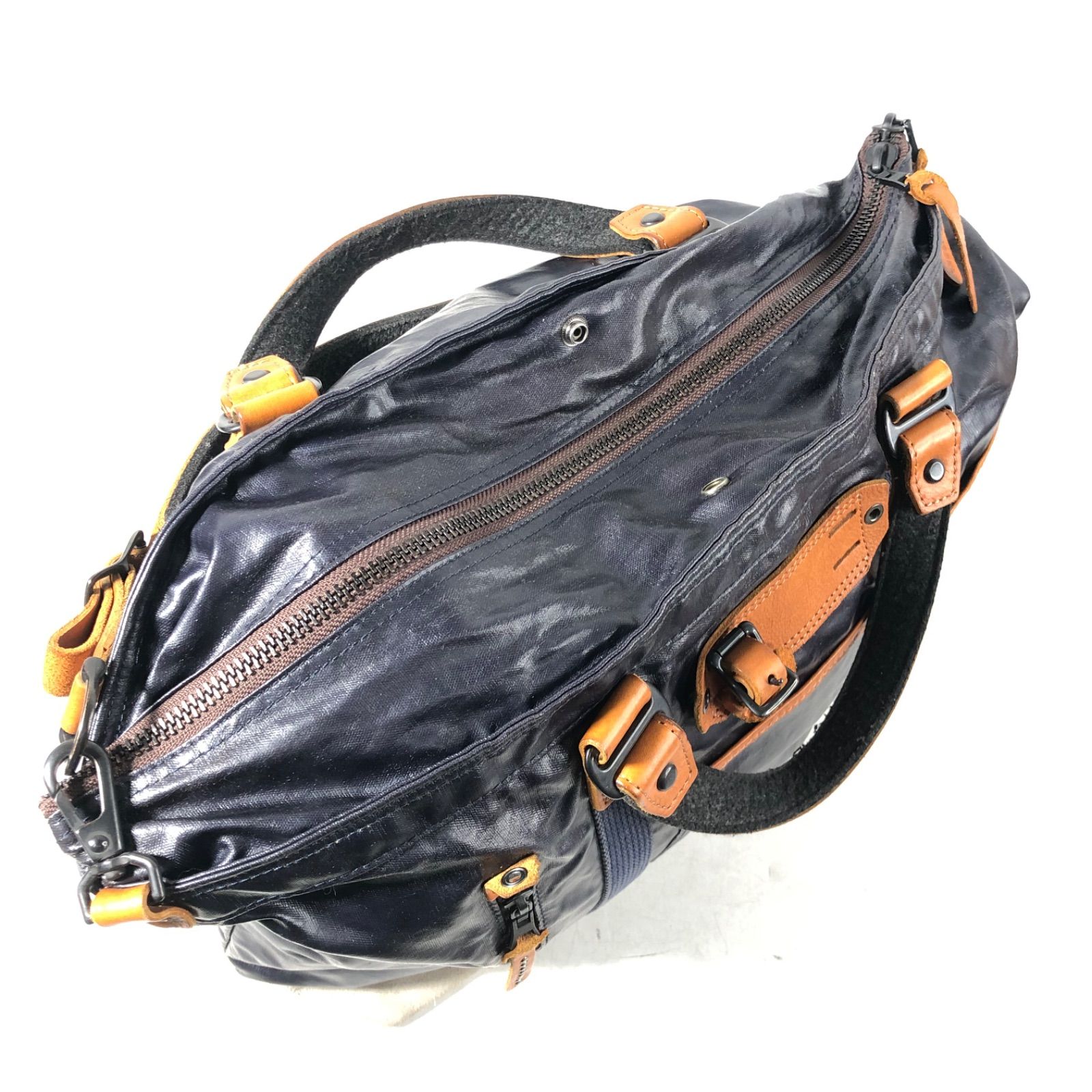 A1121-3-5 DIESEL ディーゼル メンズ トートバッグ 2WAY 牛革 ナイロン