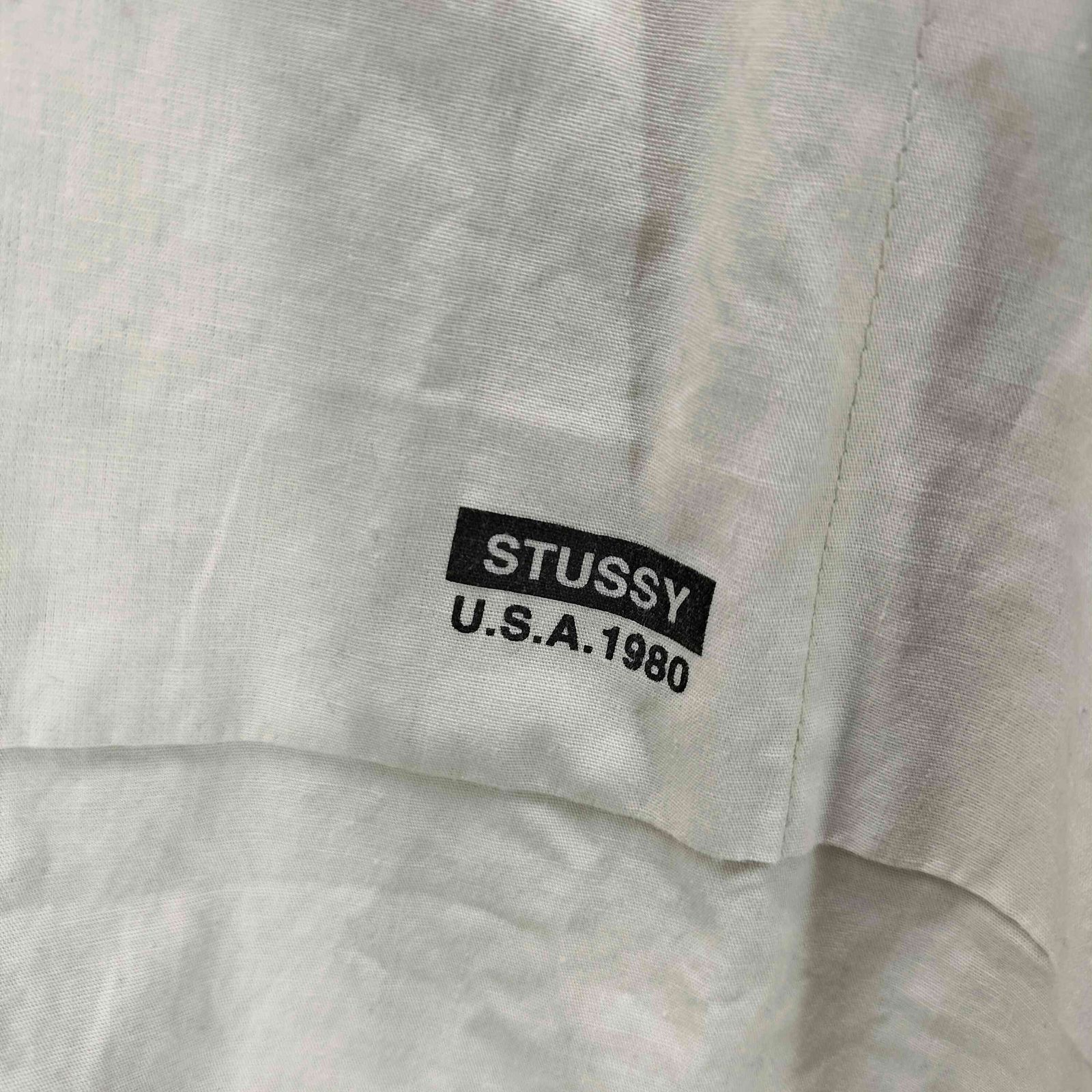stussy old 紺タグ　超希少品　サイズL 80s 90s ステューシー Stussy 90S-00S 紺タグ USA製 OLD L/S コットン ワーク