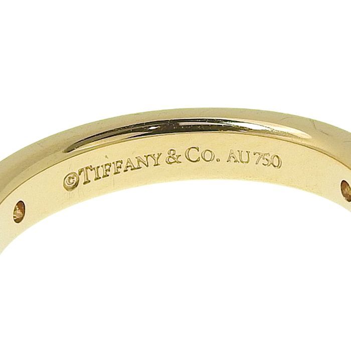 Tiffany リング　フラットバンド　k18 ダイヤ ティファニー フラットバンドリング 3P Tiffany リング ダイヤモンド
