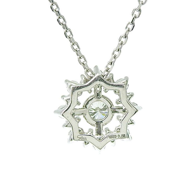 りのぴ 】スタージュエリー ネックレス Pt950ダイヤモンド プラチナ