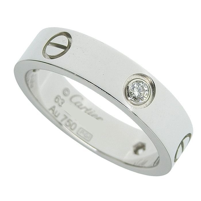 CARTIER カルティエ ラブ リング 3P ダイヤ クラシックモデル K18WG
