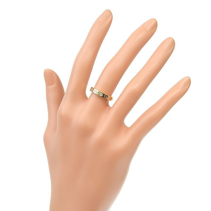 TIFFANY & Co. ティファニー フラットバンド ダイヤ リング K18PG 750