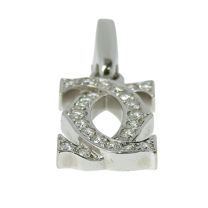 CARTIER カルティエ 2Cチャーム ダイヤ ペンダントトップ N3010100