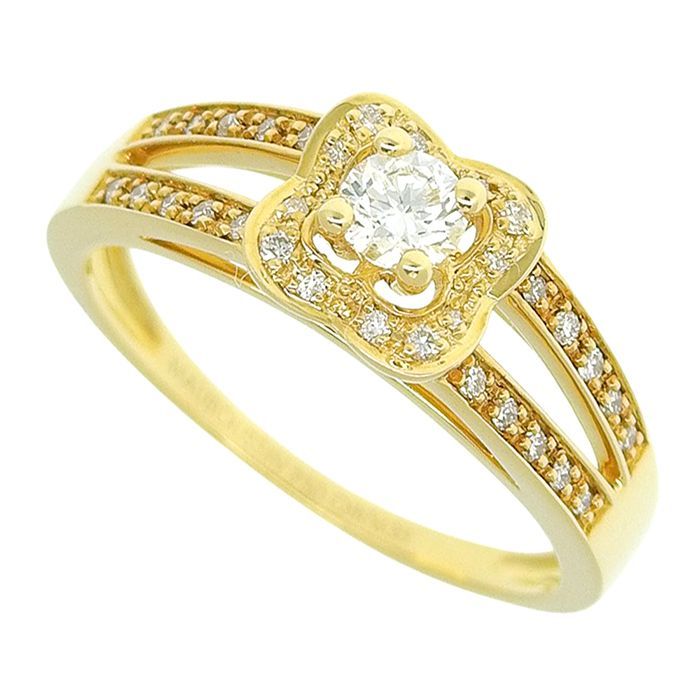 MAUBOUSSIN モーブッサン チャンス オブ ラブ ダイヤ リング K18YG 750