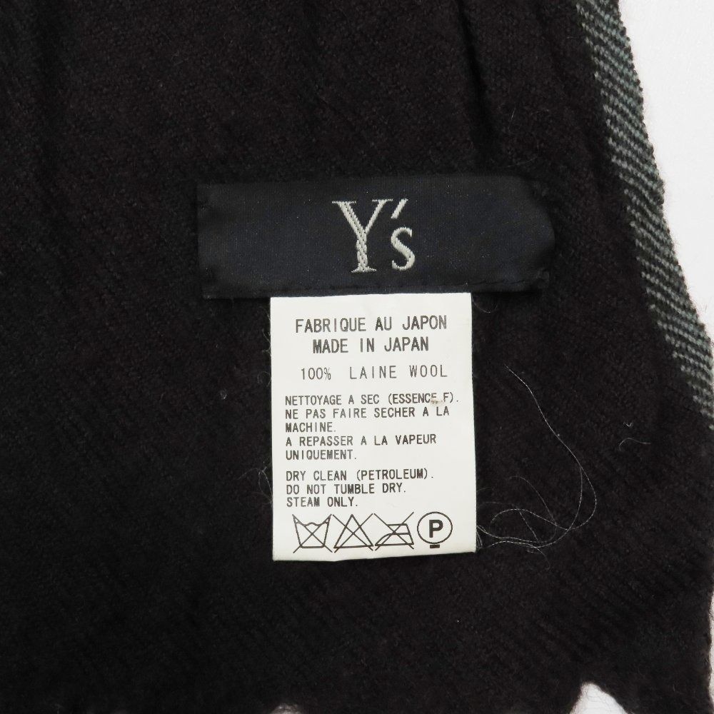 美品 07aw Y'S ワイズ Yohji Yamamoto ヨウジヤマモト ウール マフラー 大判 ストール 羽織り フリンジ 紫系 メンズ レディース 古着 中古 USED Yohji Yamamoto FEMME / ヨウジヤマモトファム | 2004AW | ウール