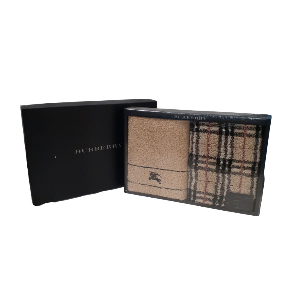 2種セット　バーバリー　Burberry フェイスタオル　ウォッシュタオル BURBERRY バーバリー フェイスタオル2枚 ウォッシュタオル1枚セット