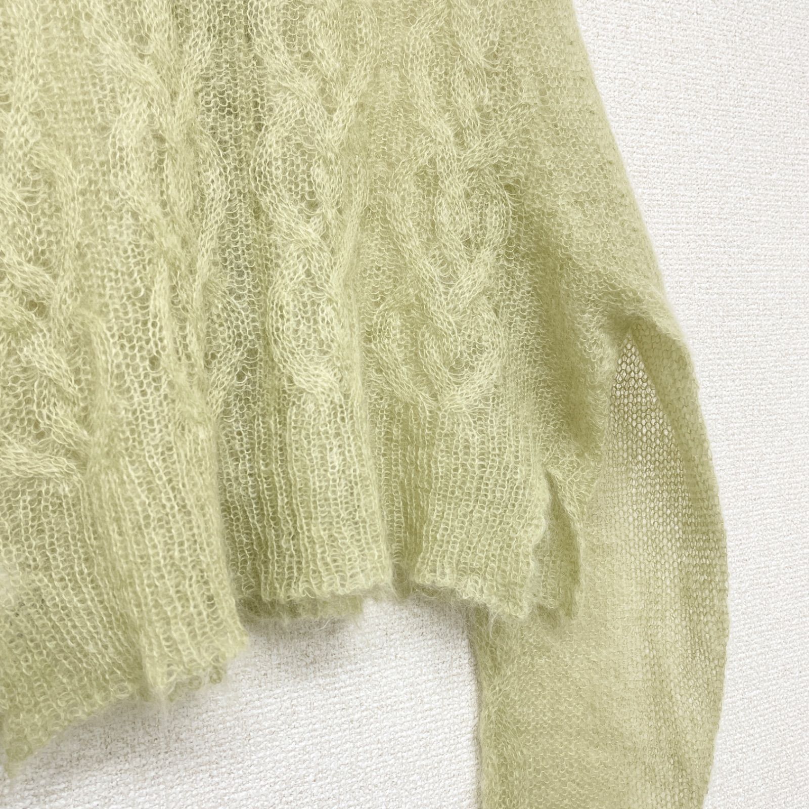 Simone Rocha シモーネロシャ カーディガン クロップド ケーブル編み