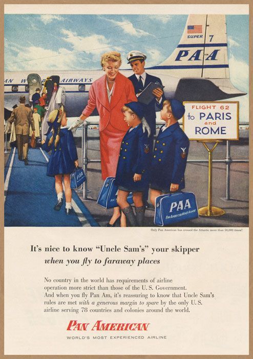 B4サイズ PANAM 空港 レトロ ポスター ◇ 複製広告 パンナム パン