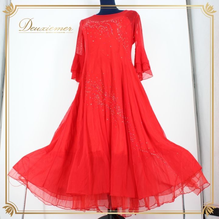 社交ダンス 衣装 スタンダード ドレス ワンピース パーティ衣装 女性用