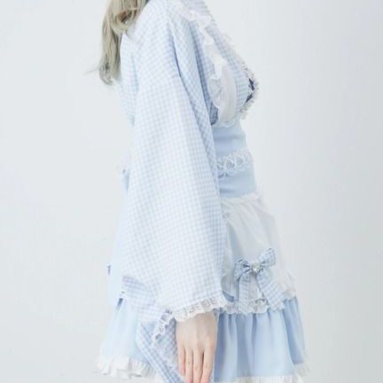 新品未開封 Ank Rouge アンクルージュ ギンガムメイド浴衣ドレス