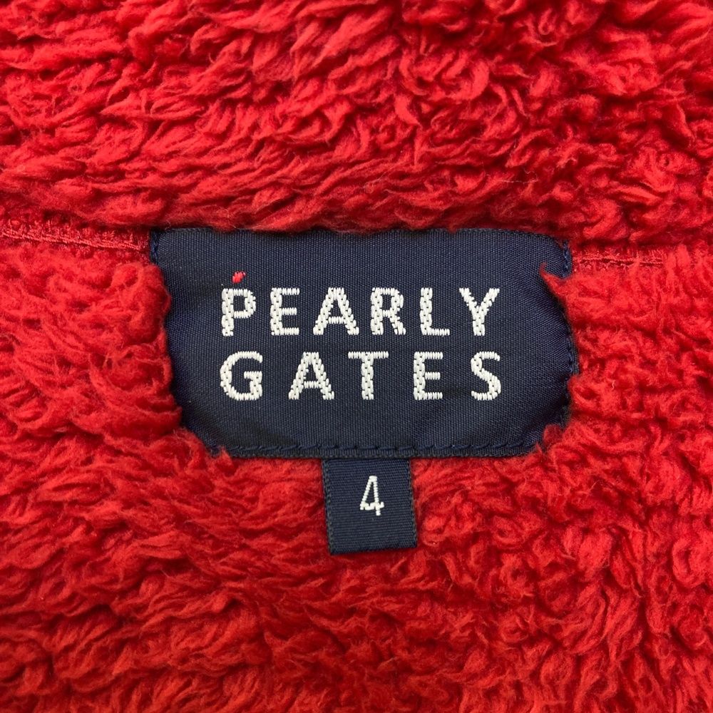 サイズ：4 PEARLY GATES パーリーゲイツ 裏ボア 長袖ニットジャケット