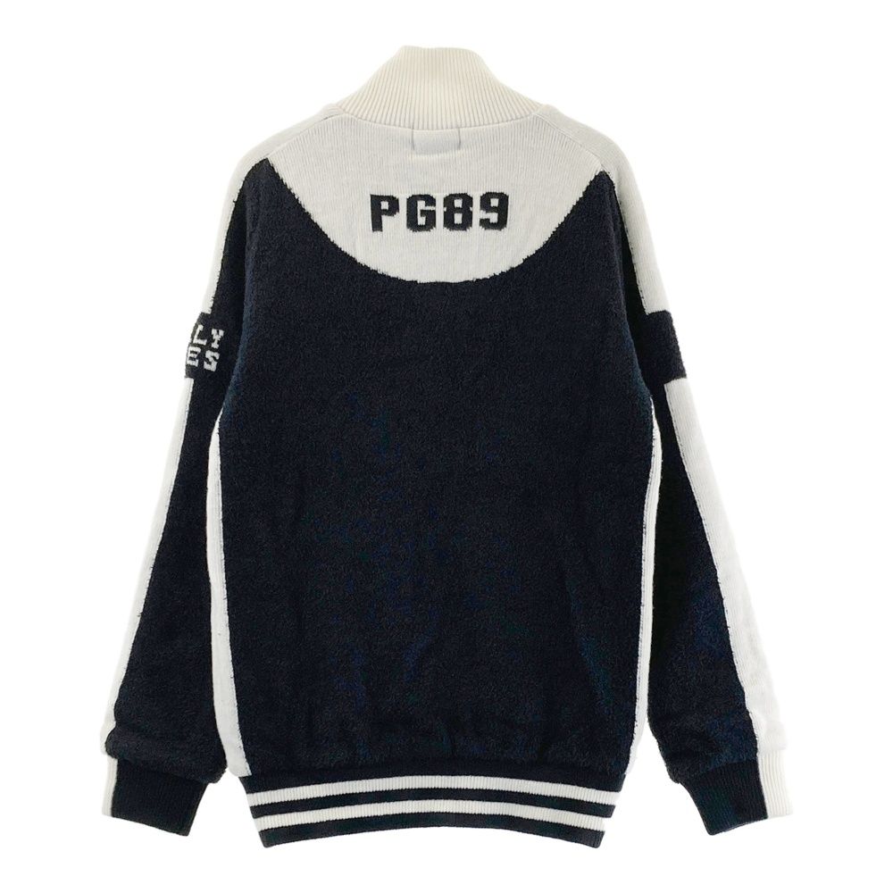 サイズ：4 PEARLY GATES パーリーゲイツ 裏地付 ボア ニット ジップ