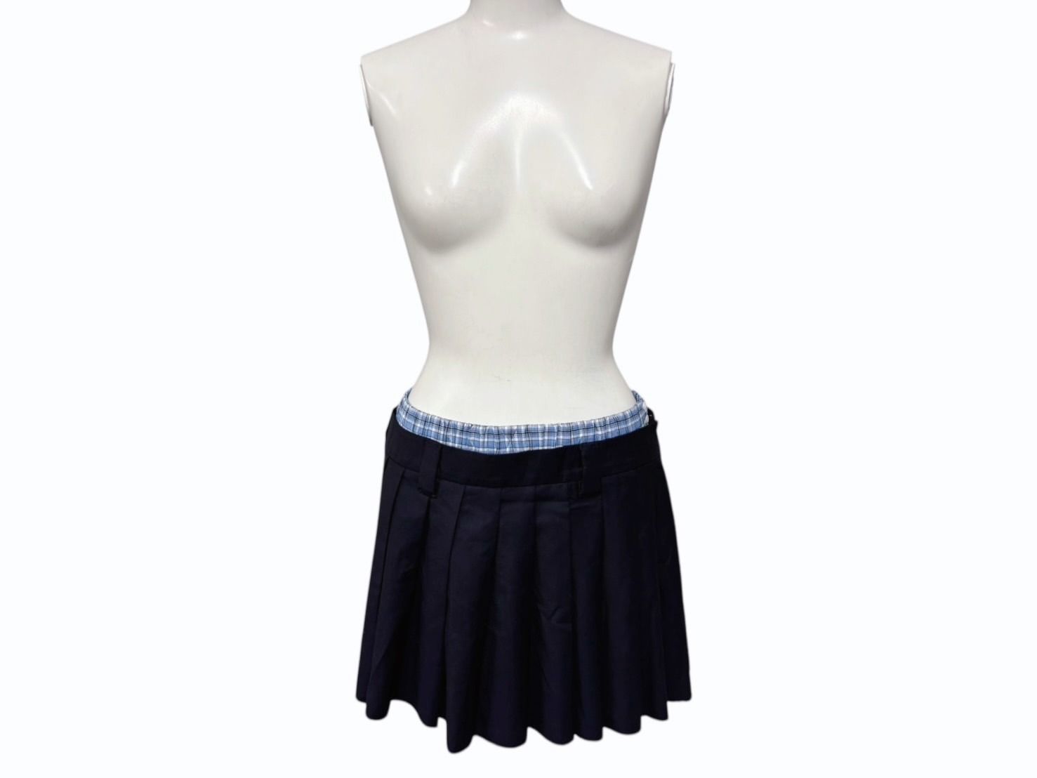 新品未使用 MIUMIU ミュウミュウ プリーツ バタヴィア ミニスカート