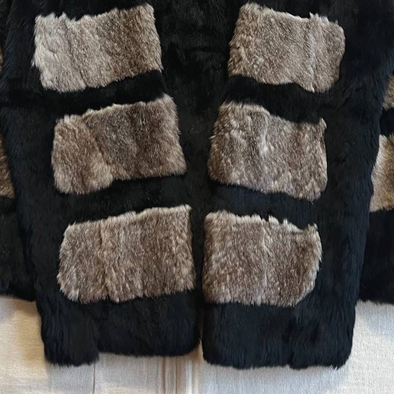 00s archive ファーコート ラビットファー 毛皮 フックボタン留め 襟